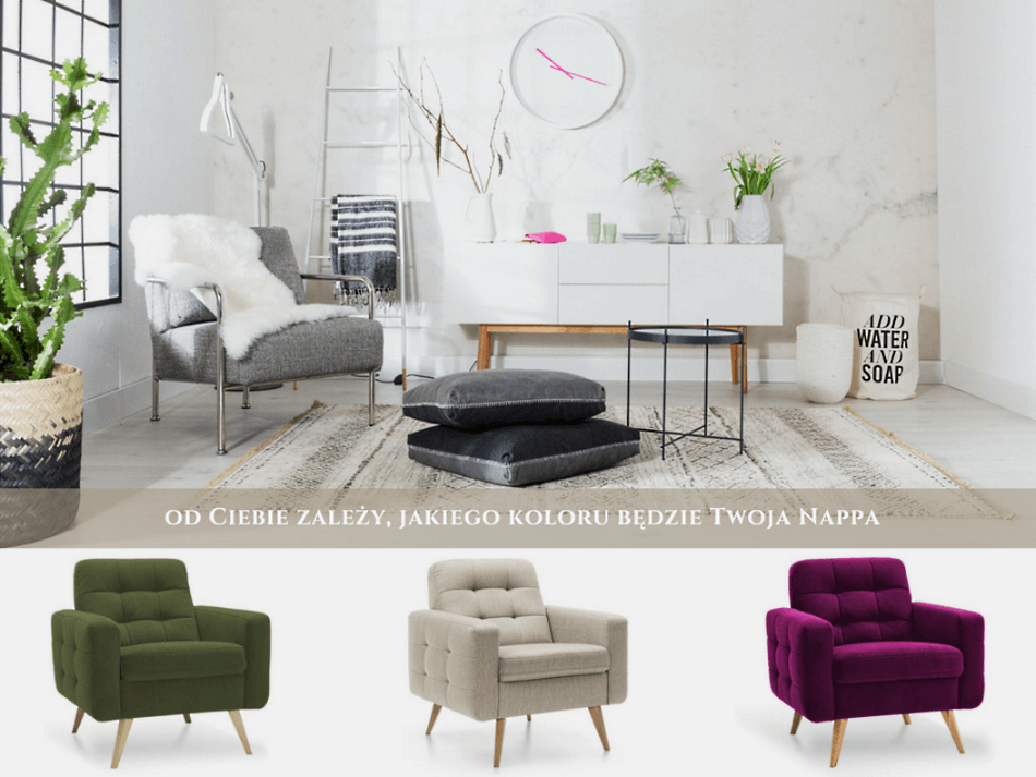fotel nappa, sofa nappa, meble wypoczynkowe, twojemeble, sweet sit, zielony fotel, beżowy fotel, fioletowy fotel, różowy fotel, wygodny fotel, piękny fotel