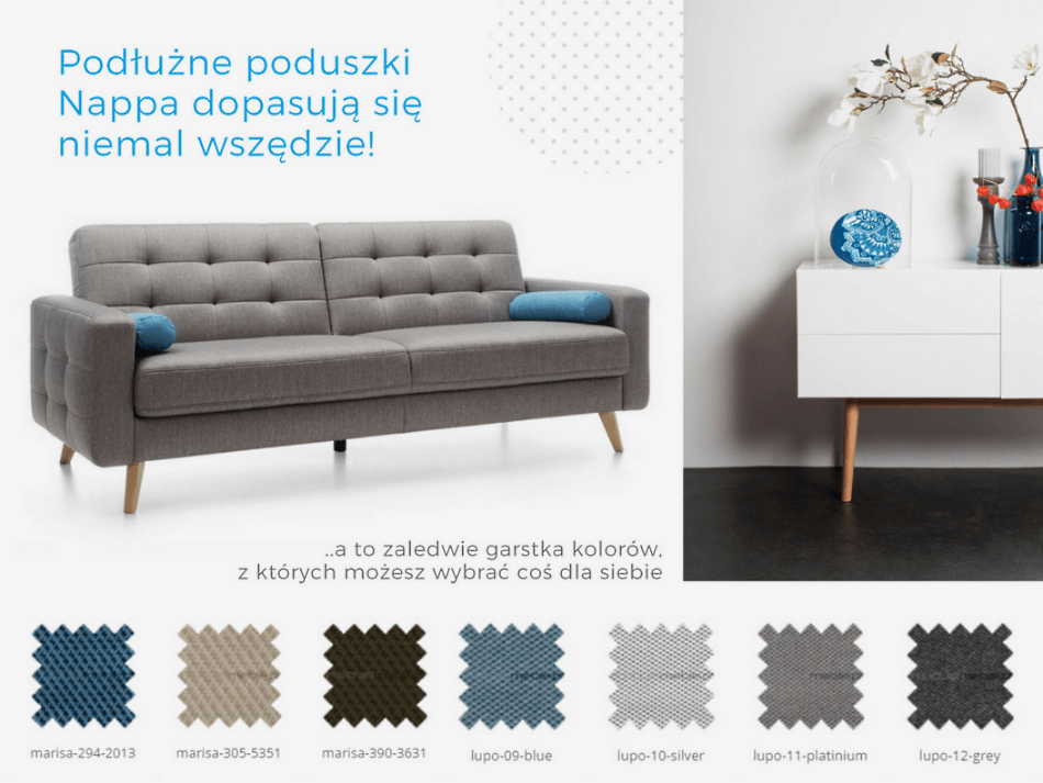 poduszka do sofy, sofa w komplecie z poduszką, poduszki na zamówienie, twojemeble, sweet sit, tkaniny obicia sofy